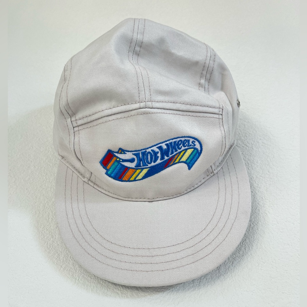 HOT‎ WHEELS Die Cast Car Auto Embroidered Cap Hat OSFA Beige